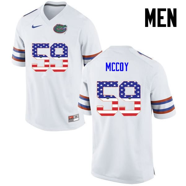 NCAA Florida Gators T.J. McCoy Men's #59 USA Flag Fashion Nike White Stitched Authentic College Football Jersey SZT1764FL